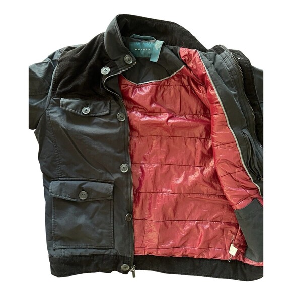 Perry Ellis Field Utility Jacket Full Zip Snap Front Inside Pockets Size Small - Picture 3 of 10